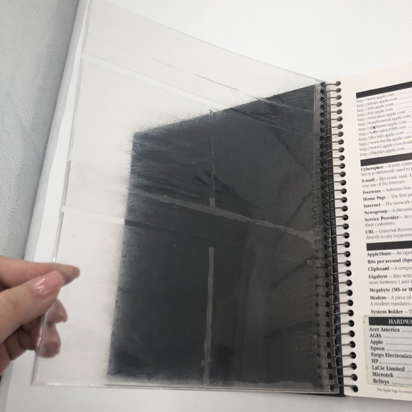 Vtg Apple Computer Spiral Bound Notebook Insert Info Sheet Black Mead 4 Subject - Picture 5 of 13